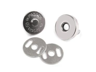 Taschenverschluss Magnetisch Ø18mm Nickel 5er Pack